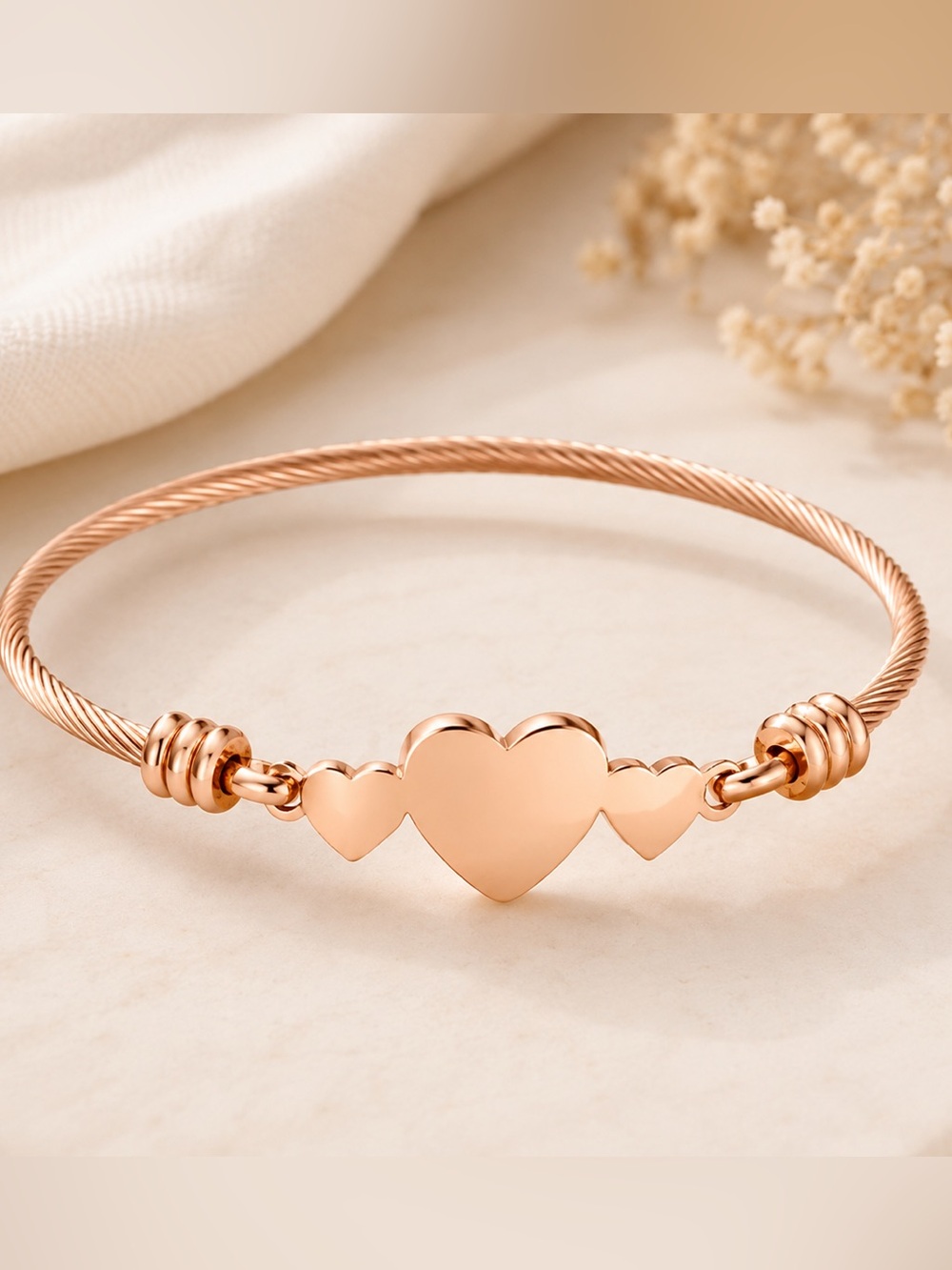 Rose Gold Heart Bracelet